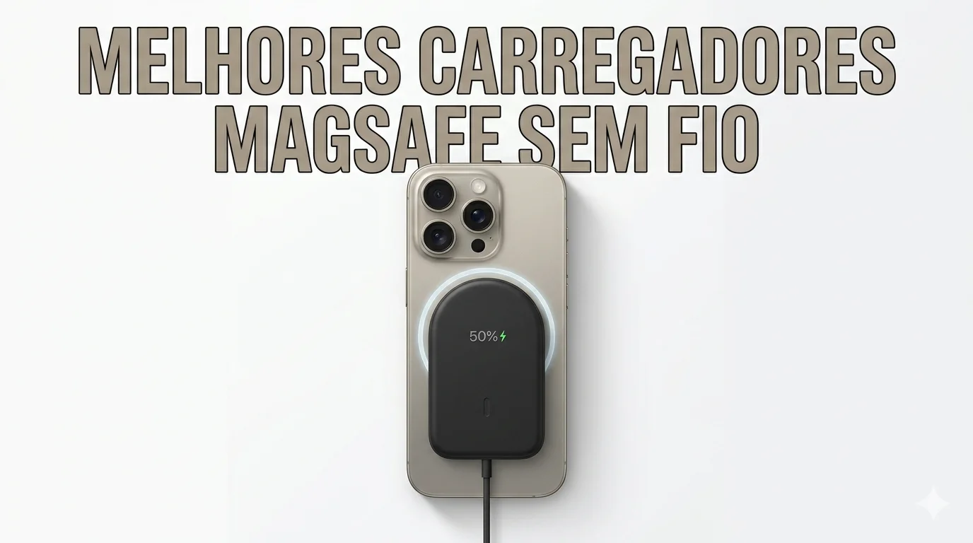 Infográfico comparativo dos 7 melhores carregadores sem fio para iPhone em 2026